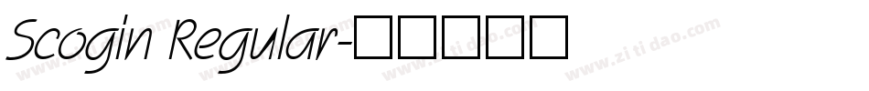 Scogin Regular字体转换